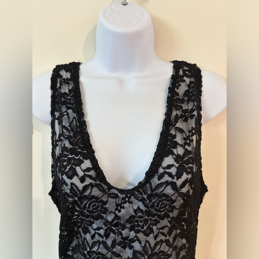 SHEIN Women’s Black Lace Tank Top Size L - Picture 4 of 8